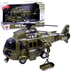 Armijas helikopters ar skaņu un gaismām, zaļš cena un informācija | Rotaļlietas zēniem | 220.lv