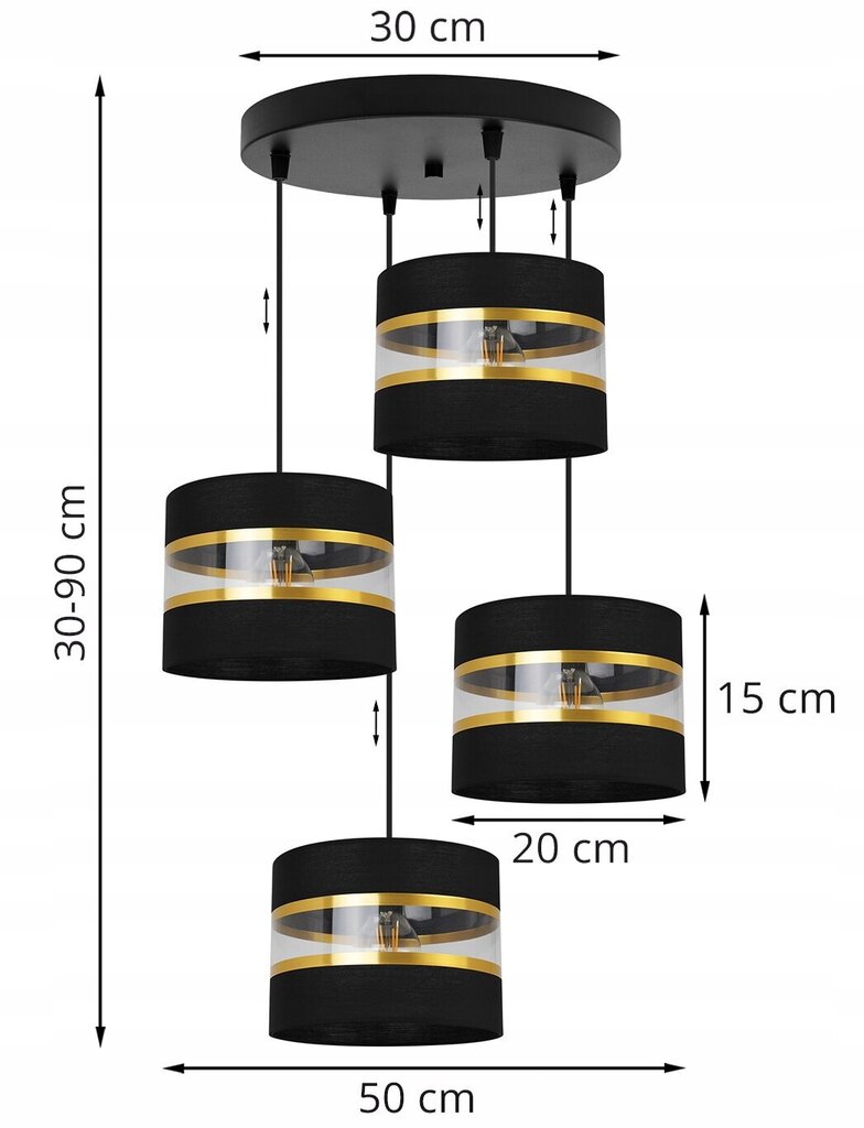 LightHome piekaramā lampa Elegance Gold cena un informācija | Piekaramās lampas | 220.lv