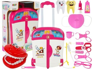 Zobārsta komplekts koferī Lean Toys, rozā cena un informācija | Rotaļlietas meitenēm | 220.lv