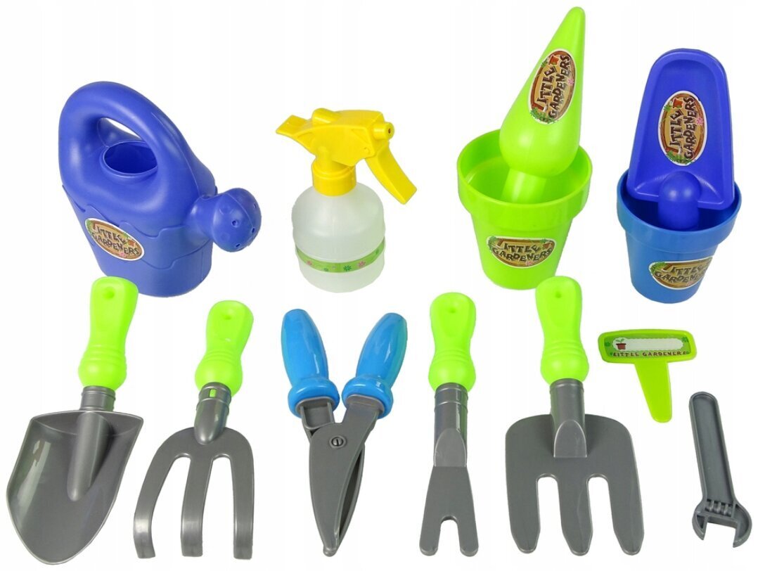 Rotaļu dārza instrumentu komplekts Lean Toys, 10 gab. cena un informācija | Ūdens, smilšu un pludmales rotaļlietas | 220.lv