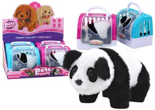 Interaktīvā plīša panda Lean Toys melnbalta, 18 cm x 10 cm  cena un informācija | Mīkstās (plīša) rotaļlietas | 220.lv