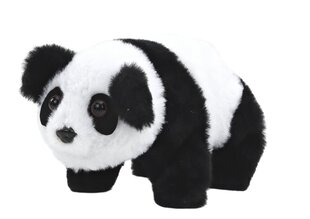 Interaktīvā plīša panda Lean Toys melnbalta, 18 cm x 10 cm  cena un informācija | Mīkstās (plīša) rotaļlietas | 220.lv