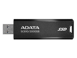 Ārējais cietais disks Adata SC610 2 TB SSD 2,5" цена и информация | Жёсткие диски | 220.lv