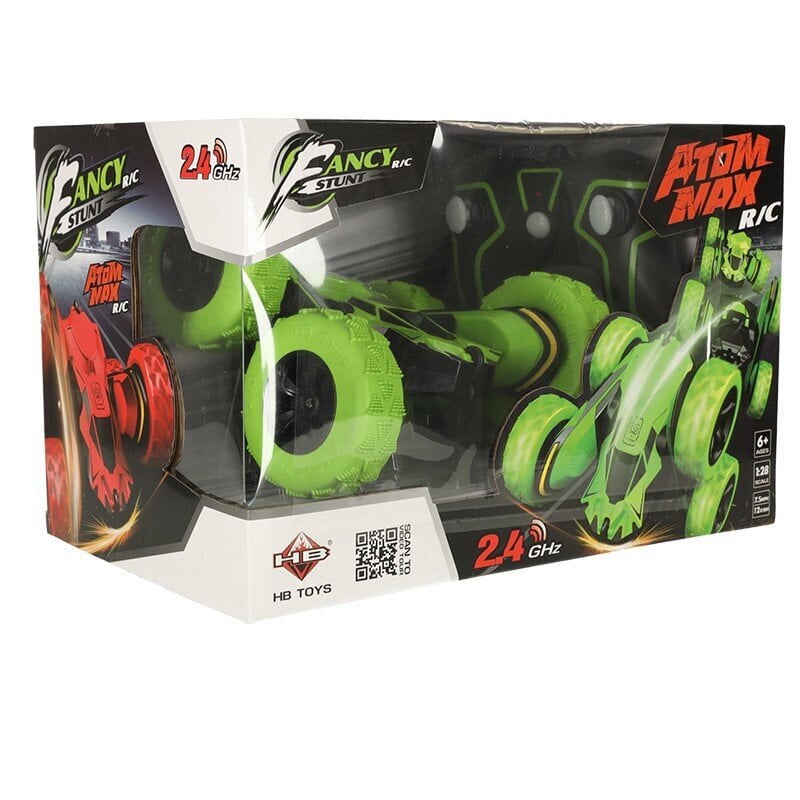 Radiovadāmās mašīnas Stunt Car Acrobat Green cena un informācija | Rotaļlietas zēniem | 220.lv
