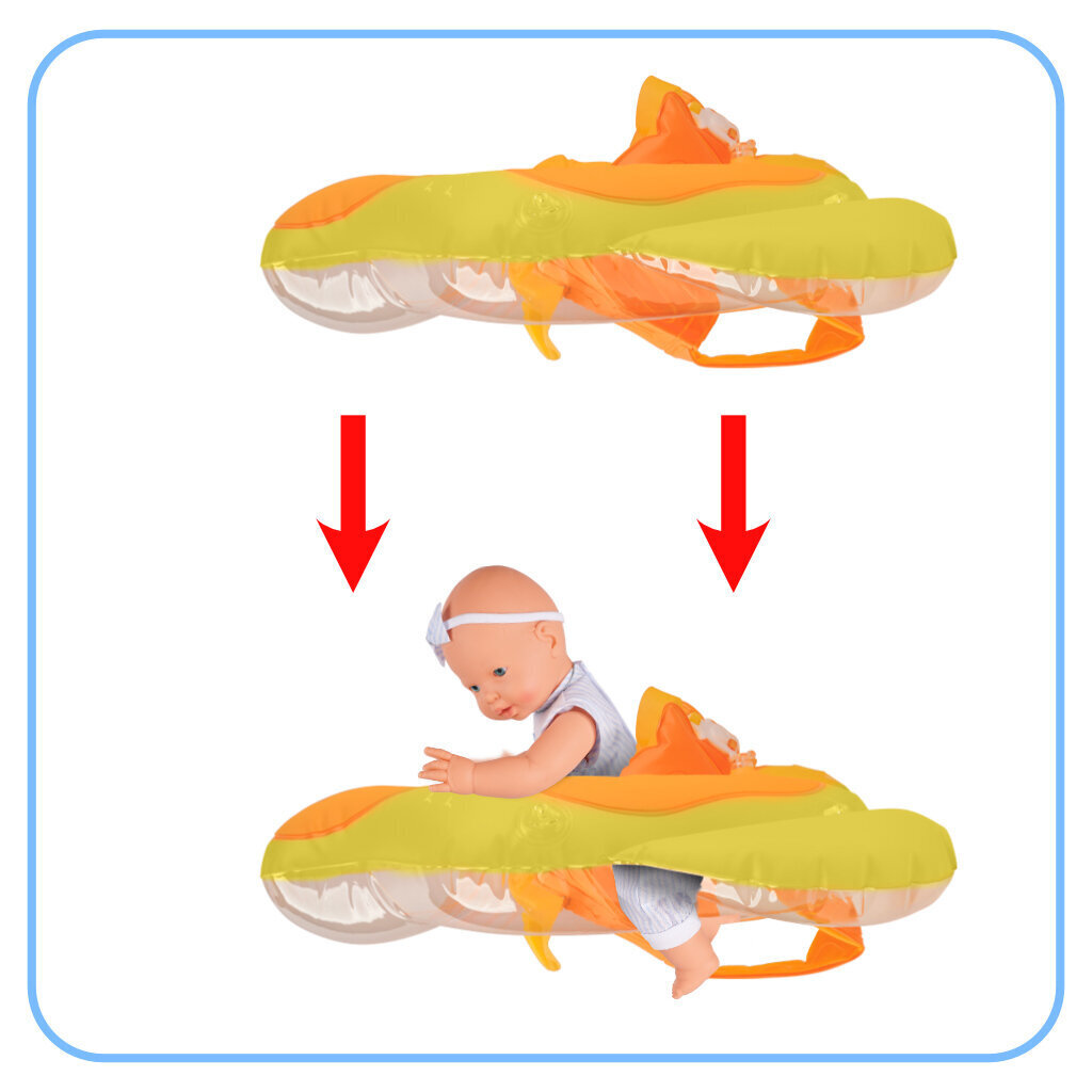 Piepūšamais jumtiņš-ritenis bērniem, 6-18 mēneši, dzeltens цена и информация | Piepūšamās rotaļlietas un pludmales preces | 220.lv