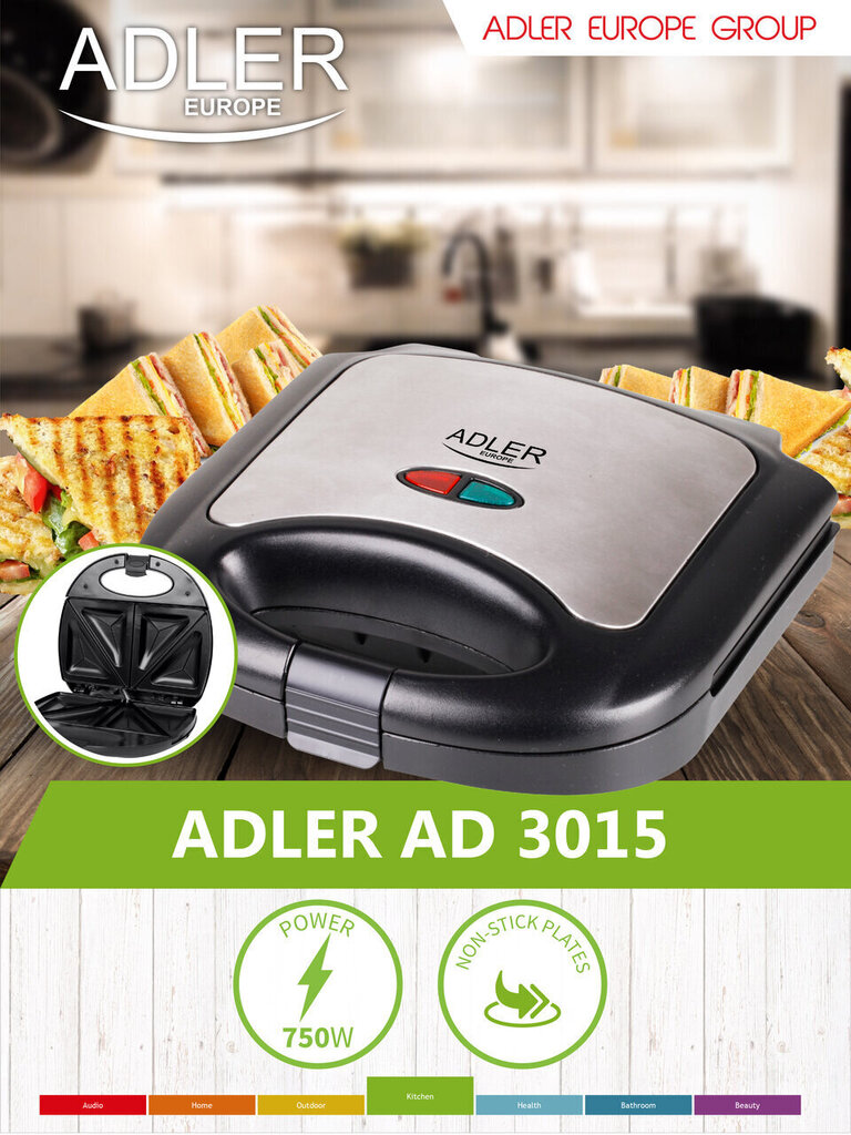 Adler KX4203 цена и информация | Sviestmaižu tosteri | 220.lv