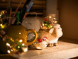 Aizkaru spuldzītes bumbiņas ar rotājumiem, silti baltas, 3 m cena un informācija | Ziemassvētku lampiņas, LED virtenes | 220.lv