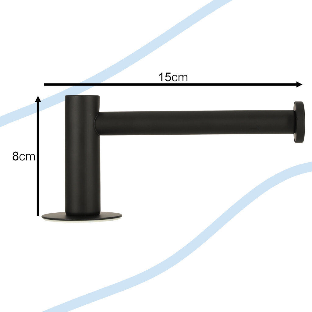 Tualetes papīra turētājs, melns цена и информация | Vannas istabas aksesuāri | 220.lv