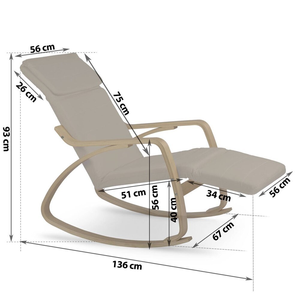 Krēsls, Suzi, brūns cena un informācija | Atpūtas krēsli | 220.lv