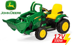 Одноместный детский электрический трактор Peg Perego John Deere Ground Loader 12V/330W цена и информация | Электромобили для детей | 220.lv