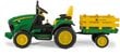 Vienvietīgs bērnu elektriskais traktors Peg Perego Peg Perego John Deere Ground Force with trailer 12V/330W cena un informācija | Bērnu elektroauto | 220.lv