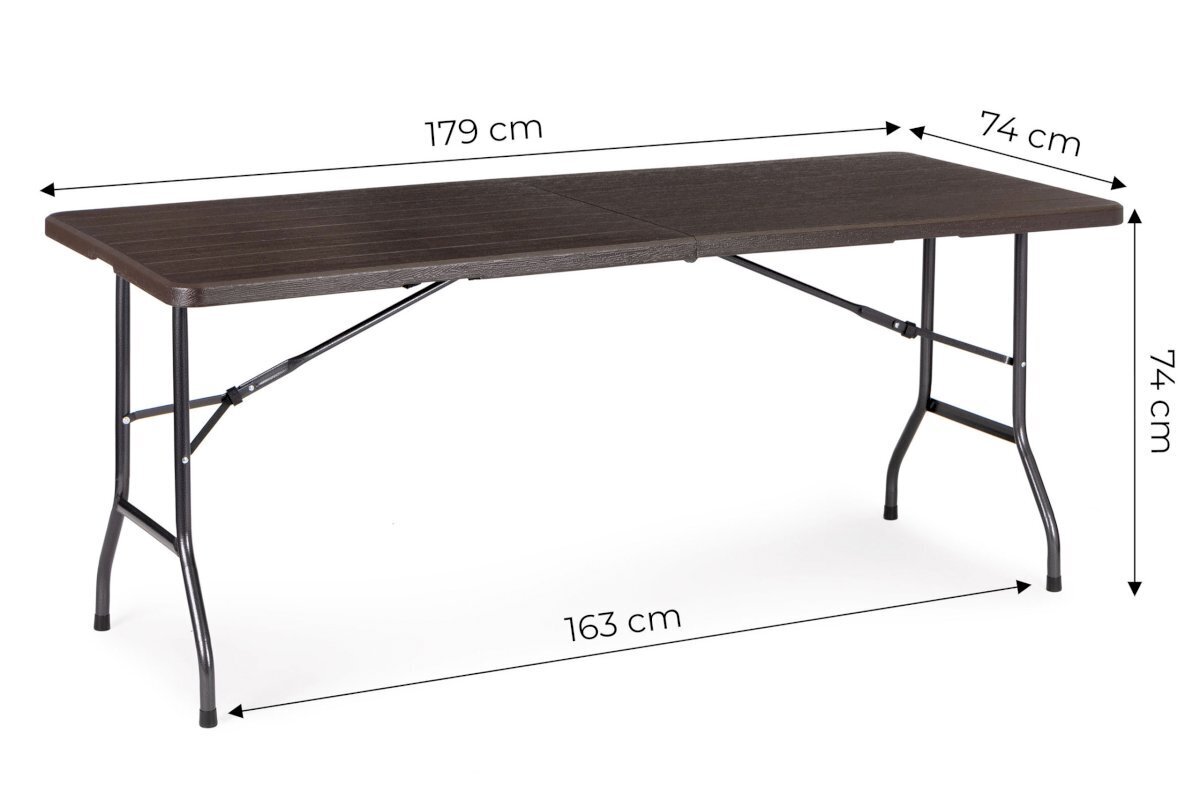 Saliekamais dārza banketa galds, ModernHome, 180 cm., brūns cena un informācija | Dārza galdi | 220.lv