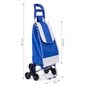 Iepirkumu ratiņu maisiņš, 25 l, uz 6 riteņiem, zils cena un informācija | Iepirkumu somas | 220.lv