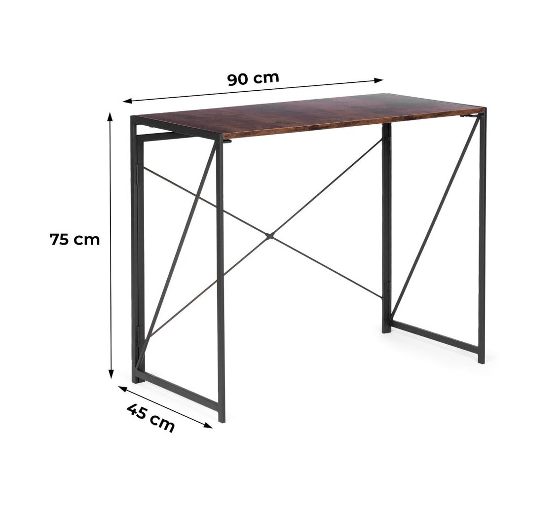 Moderns datora galds, 75 cm. x 90 cm., brūns cena un informācija | Datorgaldi, rakstāmgaldi, biroja galdi | 220.lv