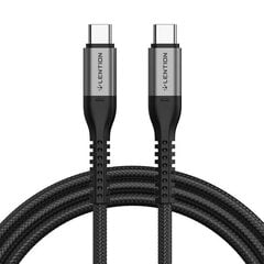 USB-C to USB-C cable Lention 60W, 2m (black) цена и информация | Кабели для телефонов | 220.lv