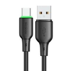 USB to USB-C Cable Mcdodo CA-4751 with LED light 1.2m (black) цена и информация | Кабели для телефонов | 220.lv