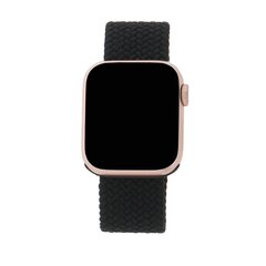 Elastic band M for Apple Watch 42|44|45 mm length 155 mm  black цена и информация | Аксессуары для смарт-часов и браслетов | 220.lv