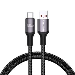 Fast Charging cable Rocoren USB-A to USB-C Retro Series 1m 100W (grey) цена и информация | Кабели для телефонов | 220.lv