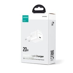 Mini charger USB C 20W PD Joyroom JR-TCF02 - White цена и информация | Зарядные устройства для телефонов | 220.lv