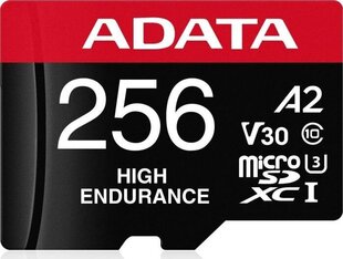 Adata High Endurance 256GB microSDXC UHS-I U3 цена и информация | Карты памяти для фотоаппаратов | 220.lv