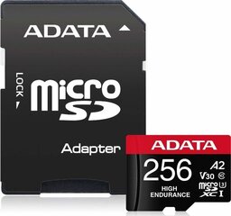 Adata High Endurance 256GB microSDXC UHS-I U3 цена и информация | Карты памяти для фотоаппаратов | 220.lv