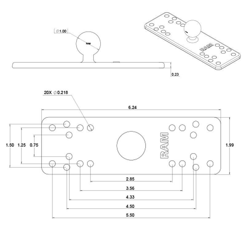 Ram Mount RAM-B-111U cena un informācija | Auto turētāji | 220.lv