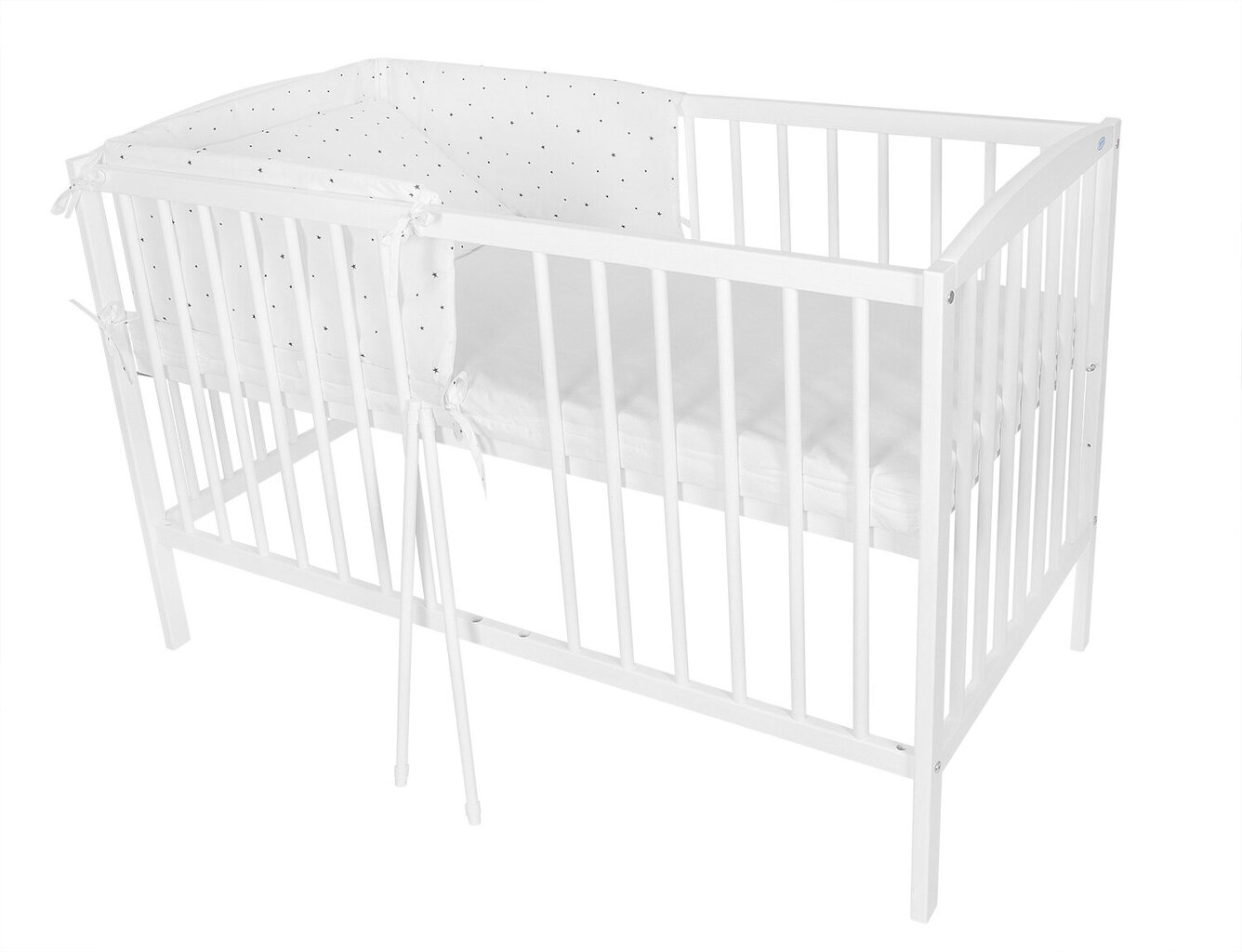 Bērnu gultiņa, iGLOBAL, 120x60 cm, balta цена и информация | Zīdaiņu gultas | 220.lv