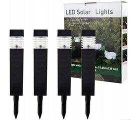 Встраиваемый светильник на солнечных батареях Martom Black, 39 см, 4 шт. цена и информация | Уличное освещение | 220.lv