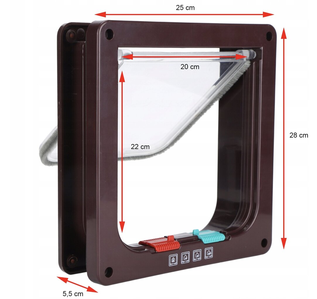 Durvis suņiem un kaķiem Smart split, XL izmērs, brūns cena un informācija | Transportēšanas būri, somas | 220.lv