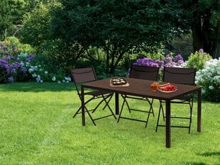 Садовый обеденный стол Polywood, 156 см. x 78 см, коричневый цена и информация | Столы для сада | 220.lv