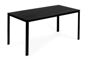 Садовый обеденный стол Polywood, 156 см. x 78 см, 6 мест, черный цена и информация | Столы для сада | 220.lv