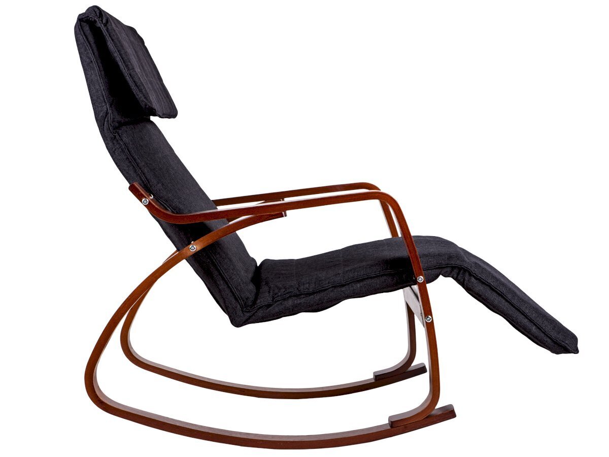 Šūpuļkrēsls, melns cena un informācija | Atpūtas krēsli | 220.lv