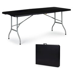 Складной банкетный стол для сада, ModernHome, 153 см, черный цена и информация | Столы для сада | 220.lv