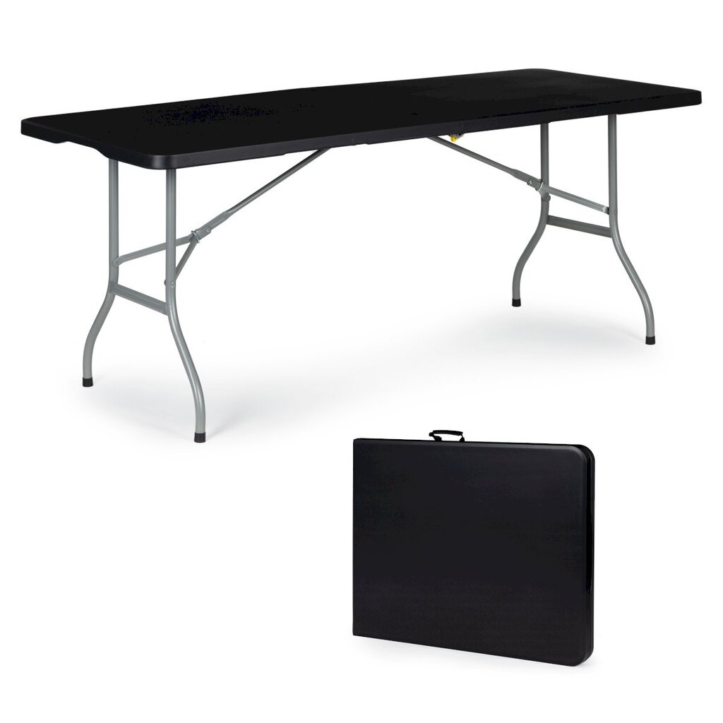 Saliekamais dārza banketa galds, ModernHome, 153 cm, melns cena un informācija | Dārza galdi | 220.lv