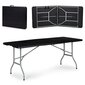 Saliekamais dārza banketa galds, ModernHome, 153 cm, melns cena un informācija | Dārza galdi | 220.lv