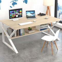 Компьютерный стол, офисный стол с полкой, 100 см. x 60 см, светло-коричневый цена и информация | Компьютерные, письменные столы | 220.lv