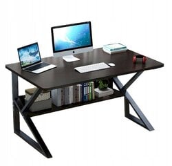 Компьютерный стол, офисный стол с полкой, 100 см. x 60 см, черный цена и информация | Компьютерные, письменные столы | 220.lv