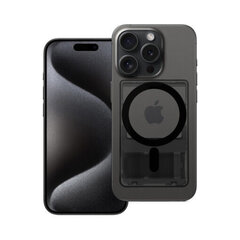 Magsafe iPhone ar salokāmu statīvu - Caurspīdīgs/Melns cena un informācija | Telefonu vāciņi, maciņi | 220.lv