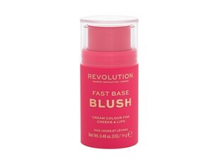 Makeup Revolution London Fast Base Blush vaigu sārtums 14 g, Rose cena un informācija | Bronzeri, vaigu sārtumi | 220.lv