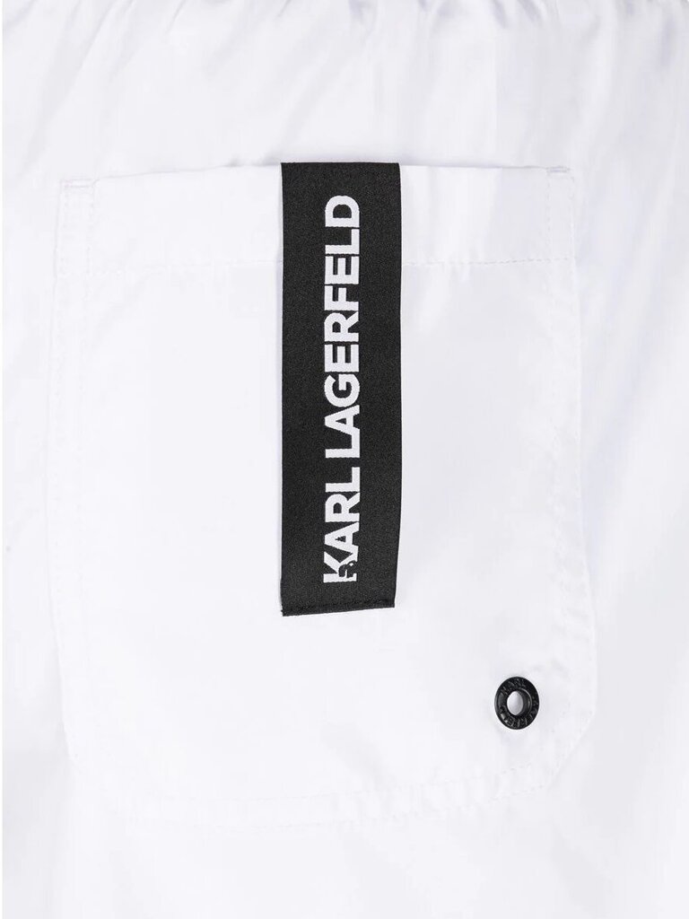 Karl Lagerfeld peldšorti vīriešiem Karl Logo Board White 545009999, balti cena un informācija | Peldšorti, peldbikses | 220.lv