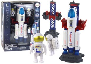 Kosmosa raķete Lean Toys, balts, 33 cm x 14 cm x 7 cm cena un informācija | Rotaļlietas zēniem | 220.lv