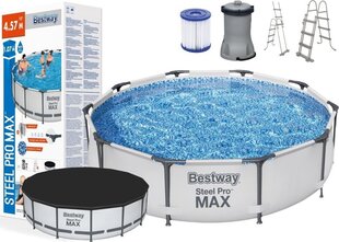 Бассейн Bestway 56488 Steel Pro Max круглый надземный 457x107см цена и информация | Бассейны | 220.lv