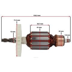 Rotors urbjmašīnai ar rotācijas āmuru, Powermat cena un informācija | Skrūvgrieži, urbjmašīnas | 220.lv