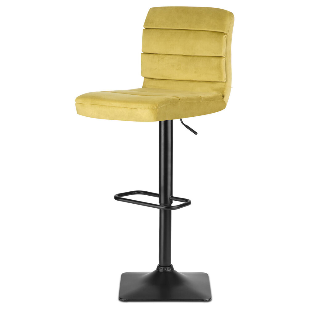 Bāra krēsls ar atzveltni, Drava, dzeltens cena un informācija | Virtuves un ēdamistabas krēsli | 220.lv