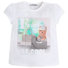 Mayoral t-krekls meitenēm, balts цена и информация | Рубашки для девочек | 220.lv