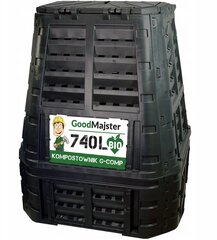 -1 камера для компоста GoodMajster 740 л черный цена и информация | Уличные контейнеры, контейнеры для компоста | 220.lv