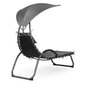 Dārza atpūtas krēsls ar lielu ovālu jumtiņu, ModernHome, tumši pelēks цена и информация | Dārza krēsli | 220.lv