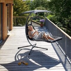Садовый гамак, подвесная кровать с балдахином, ModernHome, светло-серый цена и информация | Садовые стулья, кресла, пуфы | 220.lv