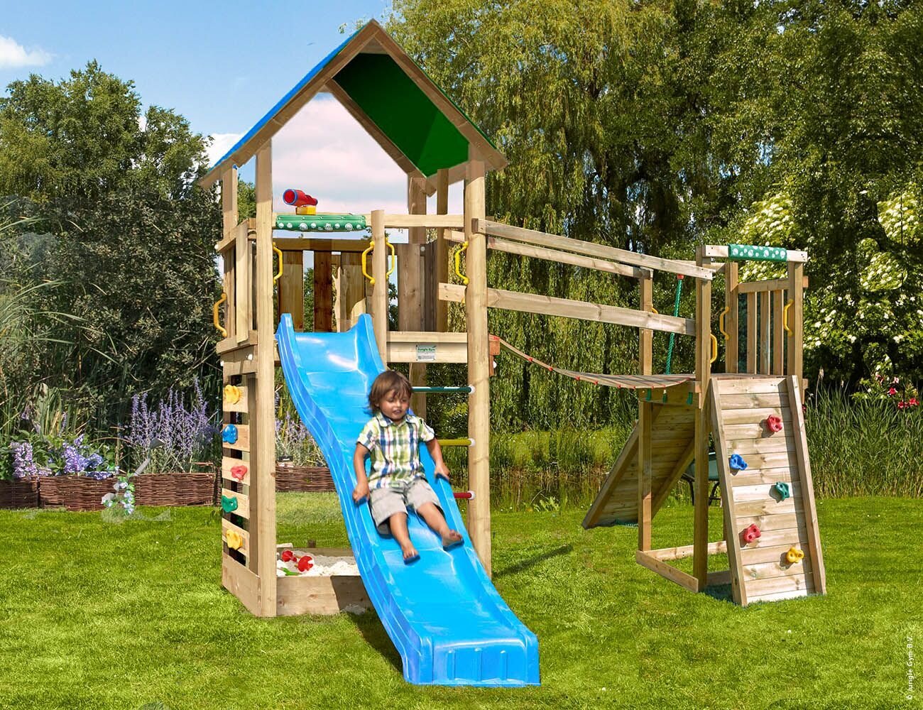 Bērnu rotaļu laukums Jungle Gym Lodge Clutter Bridge цена и информация | Bērnu rotaļu laukumi, mājiņas | 220.lv