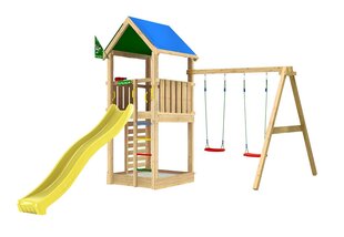Bērnu rotaļu laukums Jungle Gym Lodge 2-Swing cena un informācija | Bērnu rotaļu laukumi, mājiņas | 220.lv